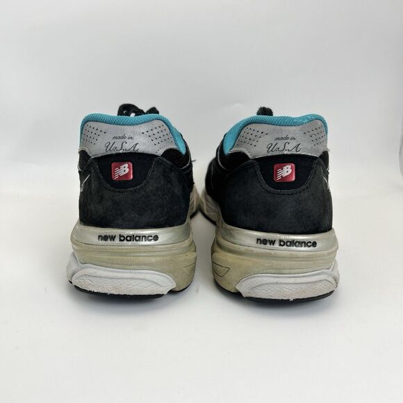 New Balance 990v3 Running Sneakers Mens Sz 14 Black Mesh Teal M990GB3 Suede main image 8